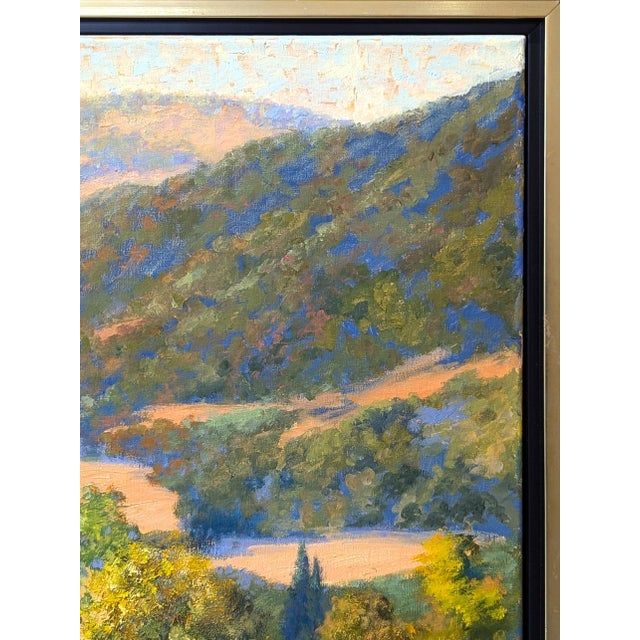Nancy Paris Pruden "Sonoma Sunset" Contemporary Naturalistic Mountain Landscape Nature Painting, 2020s For Sale In Houston - Image 6 of 11