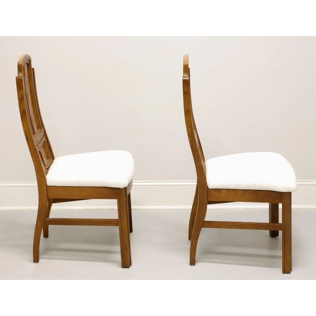 Broyhill Broyhill Premier Mid 20th Century Oak Brutalist Style Dining Side Chairs - Pair B For Sale - Image 4 of 10