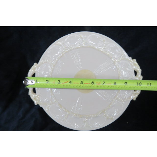 Mid 20th Century Belleek Shell Tea Ware Cake Plate Irish Porcelain For Sale - Image 5 of 12