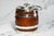 Charming Antique English Silverplate Dark Oak Biscuit Jar With Porcelain Lining Shield Home Decor For Sale In New York - Image 6 of 12