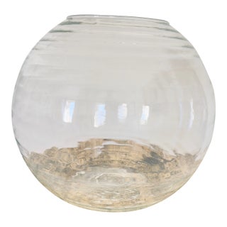 Early Mid-Century Large Blown Glass Spherical Vase For Sale