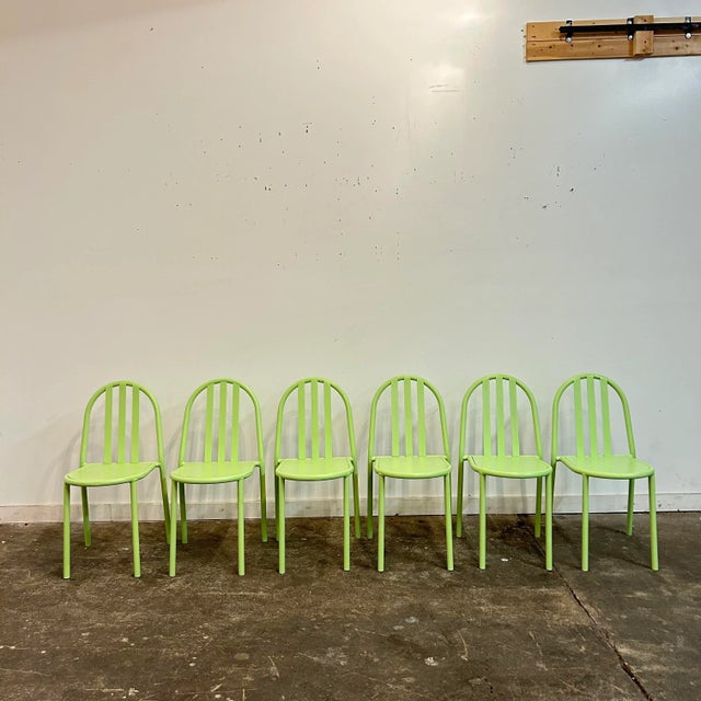 Set of 6 Model 222 Dining Chairs by Robert Mallet-Stevens Older Originals New Powder Coat For Sale - Image 13 of 13