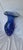 Mid-Century Modern Vintage Murano-Style Cobalt Blue Millefiori Art Glass Ruffled Vase For Sale - Image 3 of 3