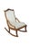 Victorian Antique American Victorian Rose Carved Walnut Lincoln Rocking Chair Rocker For Sale - Image 3 of 18