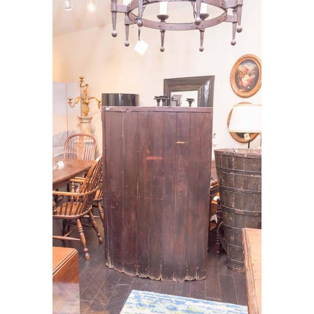 Early 19th Century Late 19th Century Curved Oak Settle Bench For Sale - Image 5 of 6