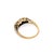 Vintage Old Mine Cut Diamond & 18k Yellow Gold Three-Stone Ring - Size 7.25 For Sale - Image 4 of 9