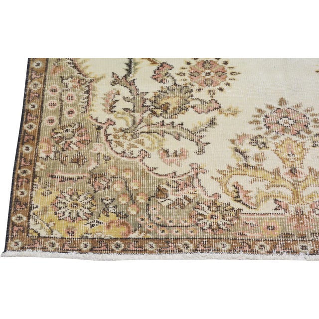 Vintage Turkish Anatolian Hand Knotted Wool Rug, 4' X 7'2" For Sale - Image 4 of 6
