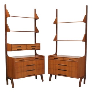 Norwegian Modular Shelving System in Teak, 1960s, Set of 11 For Sale