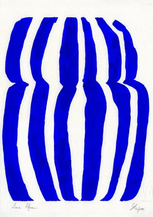 Contemporary Abstract Gouache Original Painting