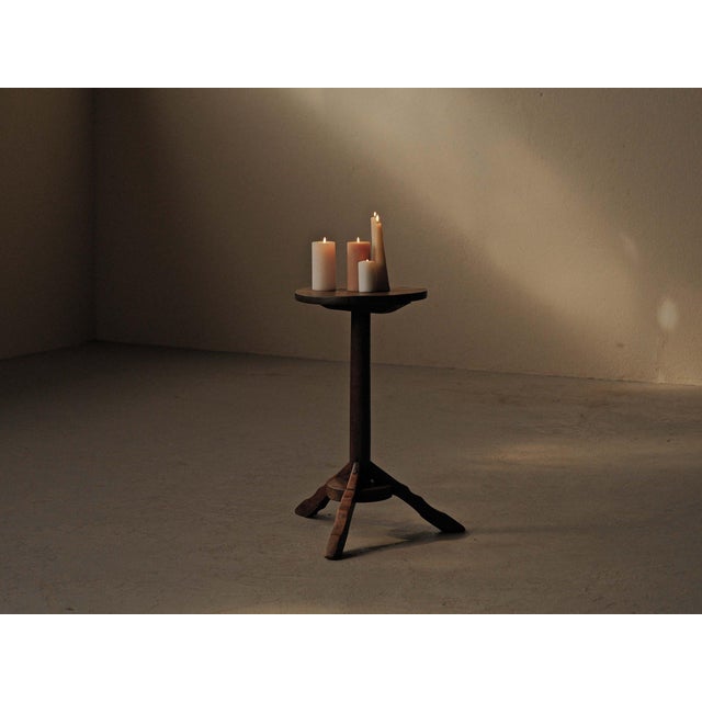 Vintage French Oak Tripod Side Table, 1890s For Sale - Image 6 of 11