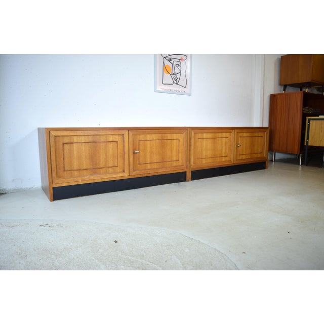 Black Vintage Sideboard Modular in Walnut, 1960s, Set of 2 For Sale - Image 8 of 8