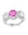 1 Ct Round Pink Sapphire & 1.5 Ct Diamond 18 Karat White Gold Ring, Estate For Sale - Image 9 of 18