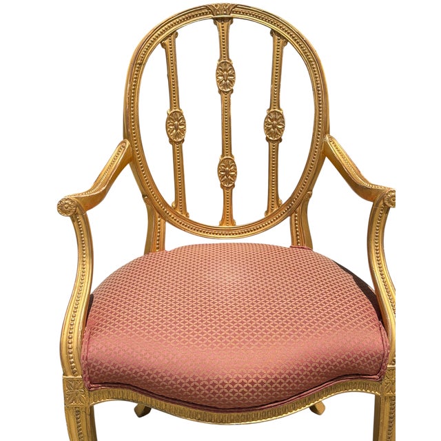 19th Century Antique 19th C George III Giltwood Open Arm Chair - 1 of 2 For Sale - Image 5 of 5