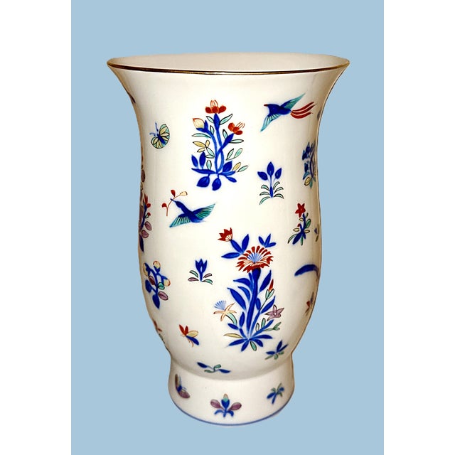 1940s 1940s Asian Floral & Butterfly Vases - A Pair For Sale - Image 5 of 9