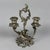 Art Nouveau Silver-Plated Brass Candelabras, Set of 2 For Sale - Image 6 of 14