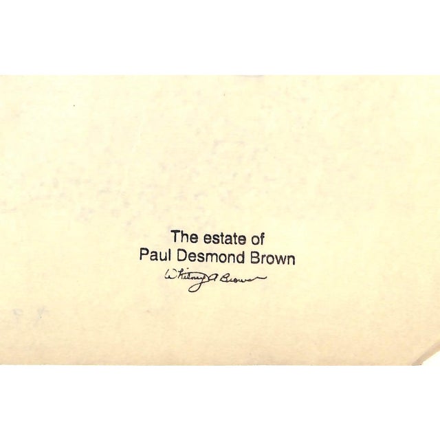 Art Sz: 11"H x 8 3/8"W 1944 Provenance stamp on verso: The Estate of Paul Desmond Brown *Book sold separately*
