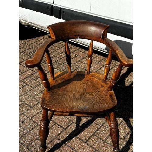 Victorian Fireside Armchair with Turned Legs For Sale - Image 4 of 9