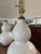 Chinoiserie Lauren Ralph Lauren Creamy Off White Crackle Glaze Double Gourd Lamps With Shades, a Pair For Sale - Image 3 of 7