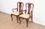A gorgeous pair of Queen Anne or Georgian style dining armchairs By Baker Furniture, "Historic Charleston" Collection USA,...