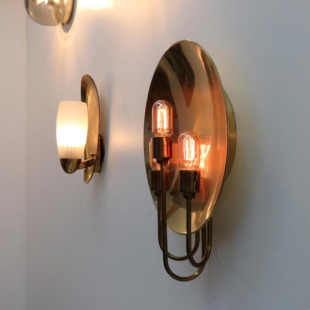 Brass Florian Schulz ‘W185’ Brass Wall Light, 1960 For Sale - Image 8 of 10