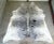 Extra large black and white natural Brazilian cowhide referred to as "salt and pepper" is a monochromatic piece that works...