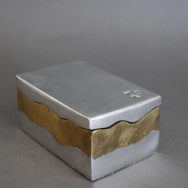 Brutalist Aluminium and Brass Box by David Marshall, 1980s For Sale - Image 4 of 16