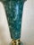 1960s Mid 20th Century Green Marble & Brass Lamps - a Pair For Sale - Image 5 of 8
