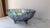 Indiana Glass Company Vintage 1970s Indiana Glass Iridescent Blue Carnival Glass Harvest Grape Footed Centerpiece Bowl.. For Sale - Image 4 of 10