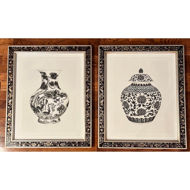 Vintage William Stafford Black & White "Chinese Vases" 19/295 Limited