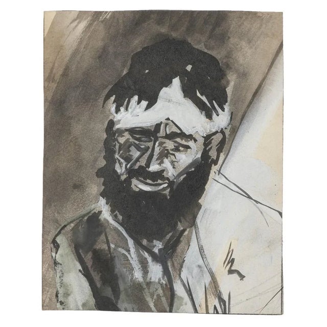 "Portrait" is an original tempera drawing on paper by Anonymous Artist of XX Century. In excellent conditions: as good as...