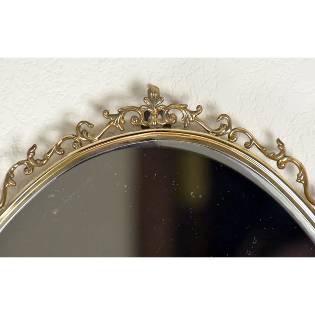 1950s Italian Demilune Vanity Console Table and Mirror - 2 Pieces For Sale - Image 11 of 12