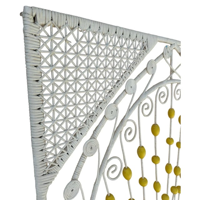 1940s Palm Beach Regency Wicker and Ball Twin Headboards - a Pair For Sale - Image 10 of 12