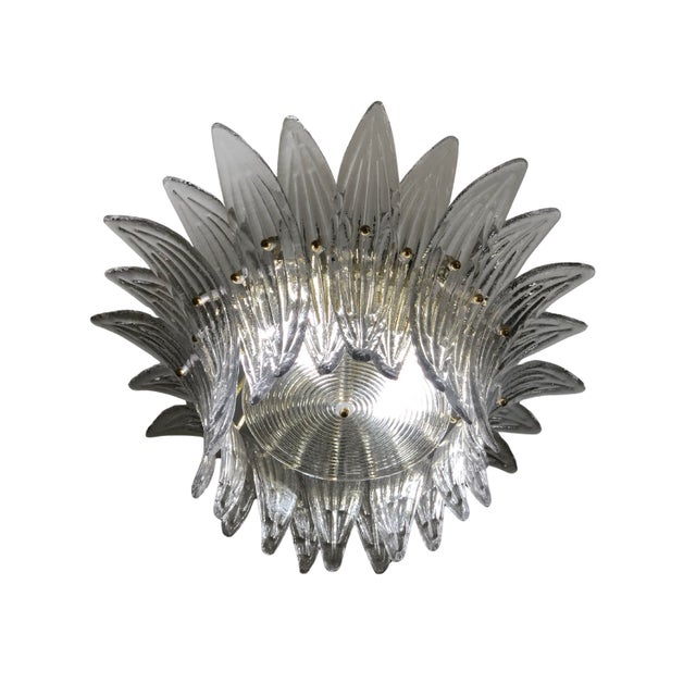 Palmette Murano Glass Ceiling Lamp by Ercole Barovier for Barovier & Toso, 1950s For Sale - Image 4 of 6