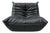 French Black Leather Togo Lounge Chair by Michel Ducaroy for Ligne Roset, 1970s For Sale