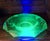 Mid-Century Hand-Cut Uranium Glass Bowl, 1960s For Sale - Image 9 of 9
