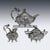 Antique Italian Silver Three Piece Tea Set by G.Accarisi, 1890, Set of 3 For Sale - Image 4 of 18