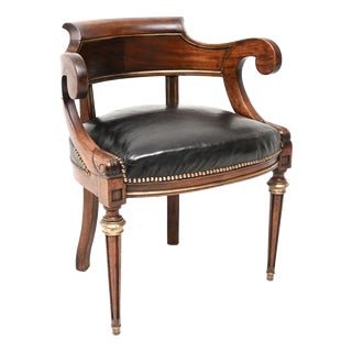 Antique French Empire Desk Chair, 1810 For Sale