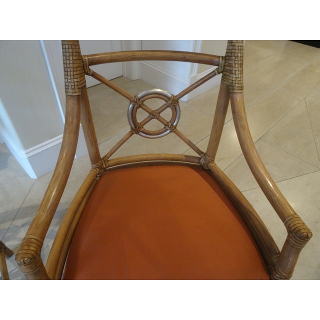 Early 21st Century McGuire Target Arm Chair a Pair For Sale - Image 5 of 12