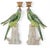 Early 21st Century Green Porcelain Parrot Candleholder Pair With Bronze Ormolu For Sale - Image 5 of 9