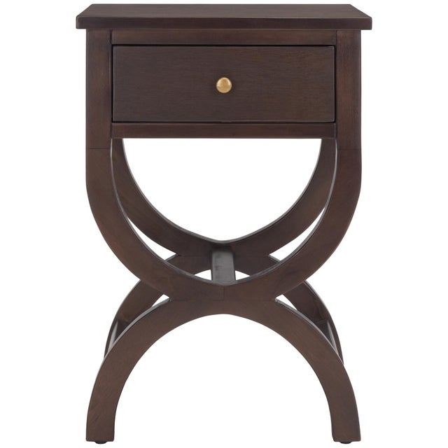 Maxine Accent Table with Storage Drawer in Walnut For Sale - Image 10 of 10