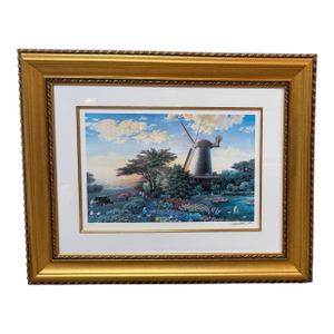 Alexander Chen Windmill at Golden Gate Park Original Artwork, Signed