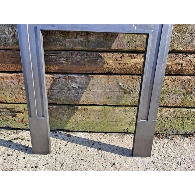 Metal Victorian Edwardian Cast Iron Fireplace Surround for Wood Burner For Sale - Image 7 of 12