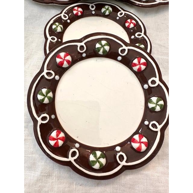 2000 - 2009 Set of 6 Appetizer Holiday Plates For Sale - Image 5 of 7