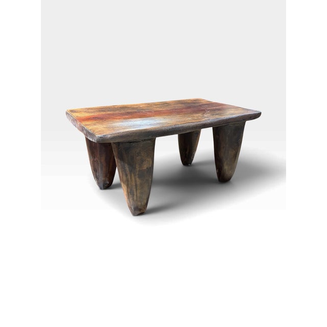 1980s Vintage African Carved Wood Senufo Low Table/Stool 23" W For Sale - Image 5 of 10