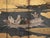 Large Late Edo to Early Meiji Japanese 6-Panel Gold Leaf Byobu Screen With a Boat For Sale - Image 4 of 18