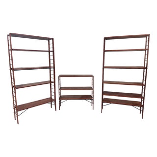 Swedish Triptych Bookcases, 1950s, Set of 3 For Sale