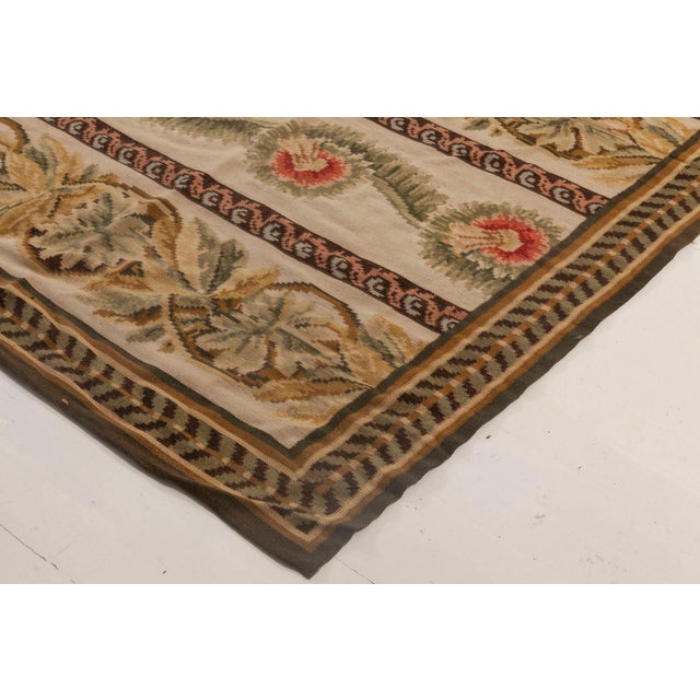 Contemporary Bessarabian Floral Flat-Weave Wool Rug by by Doris Leslie Blau For Sale In New York - Image 6 of 7