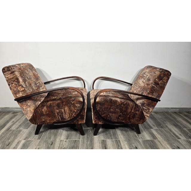 Vintage Armchairs from Jindrich Halabala, 1940s, Set of 2 For Sale - Image 11 of 13