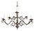 19th Century Traditional Brass Chandelier For Sale