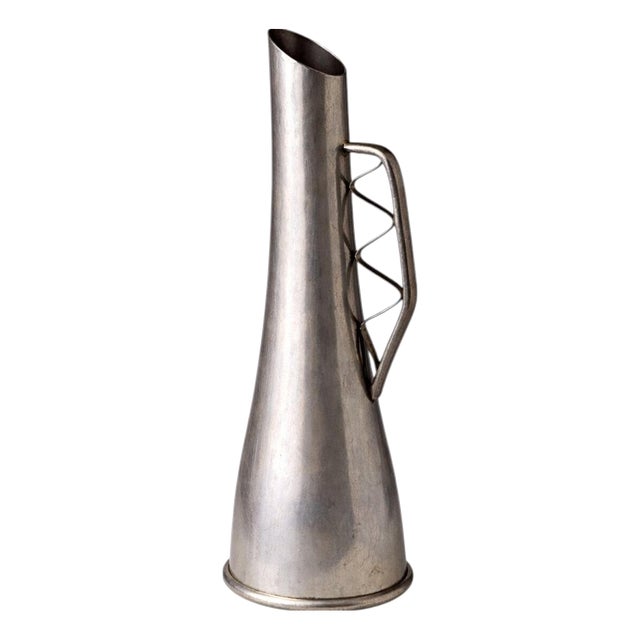 Mid-Century Swedish Pewter Pitcher Vase attributed to Guldsmedsaktiebolaget, 1950s For Sale
